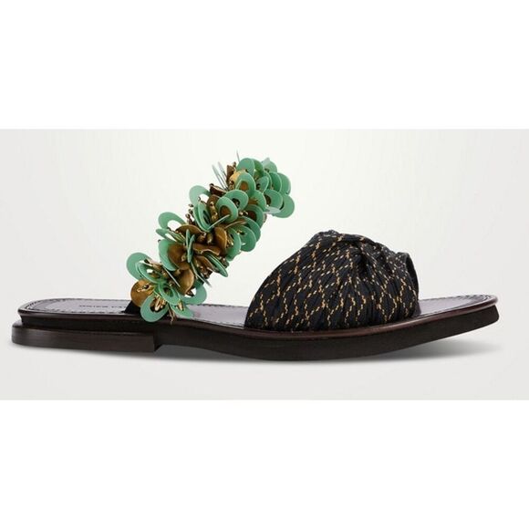 DRIES VAN NOTEN Embellished Leather Sandals NWB Size 37 1/2 - Picture 5 of 13